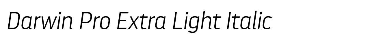 Darwin Pro Extra Light Italic